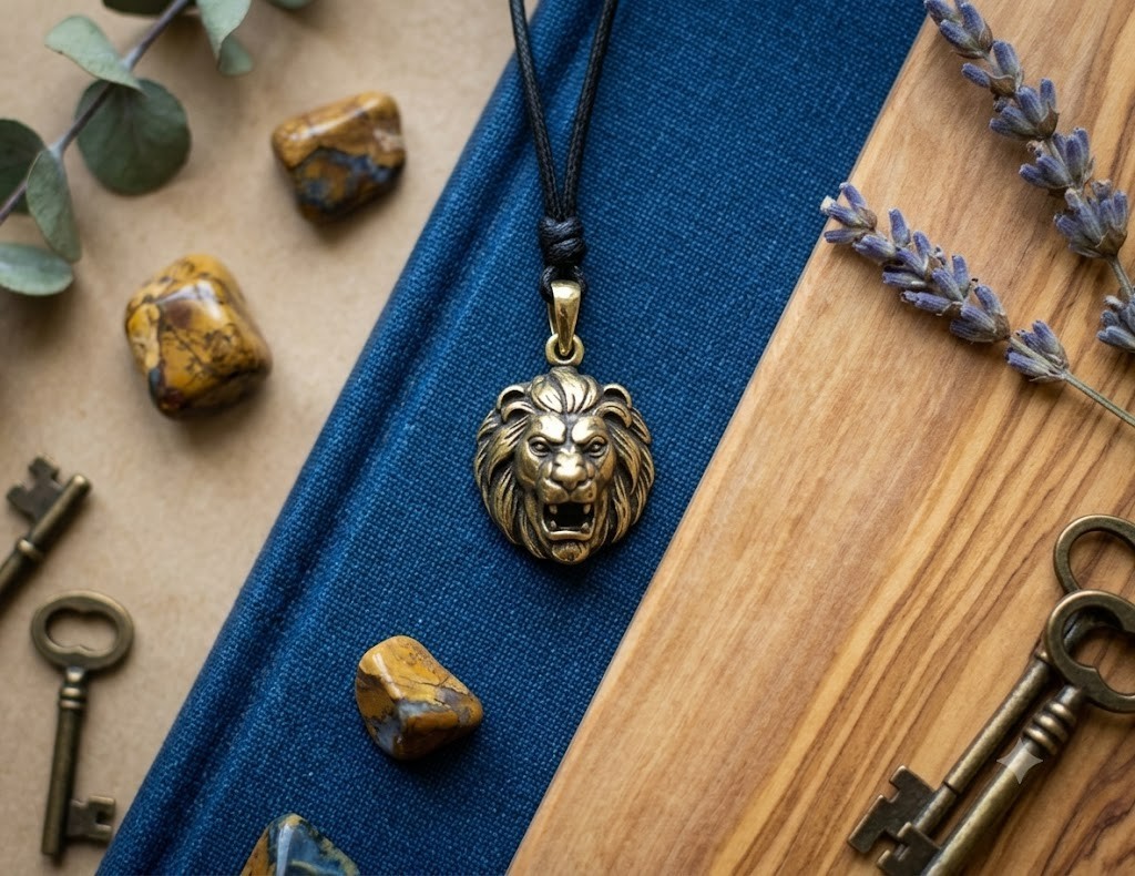 Lion Of Judah Leo 92.5 Sterling Silver Pewter Brass Necklace Pendant Jewelry