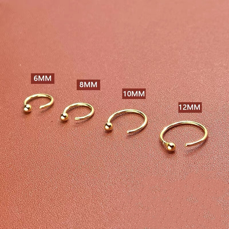 Small Round Huggie Hoop Earrings Gold Silver 316L Surgical Steel Womens Girls