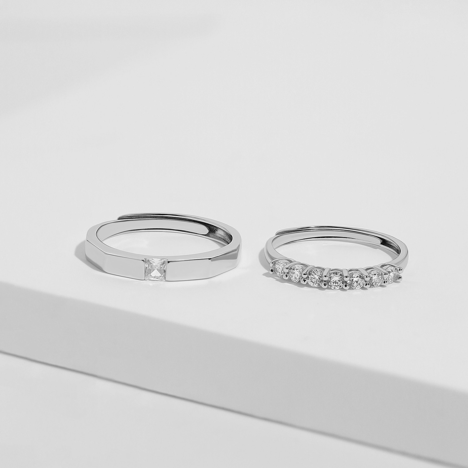 Meissa Engagement Rings for Women Couples Matching Sterling Silver Couple Rings