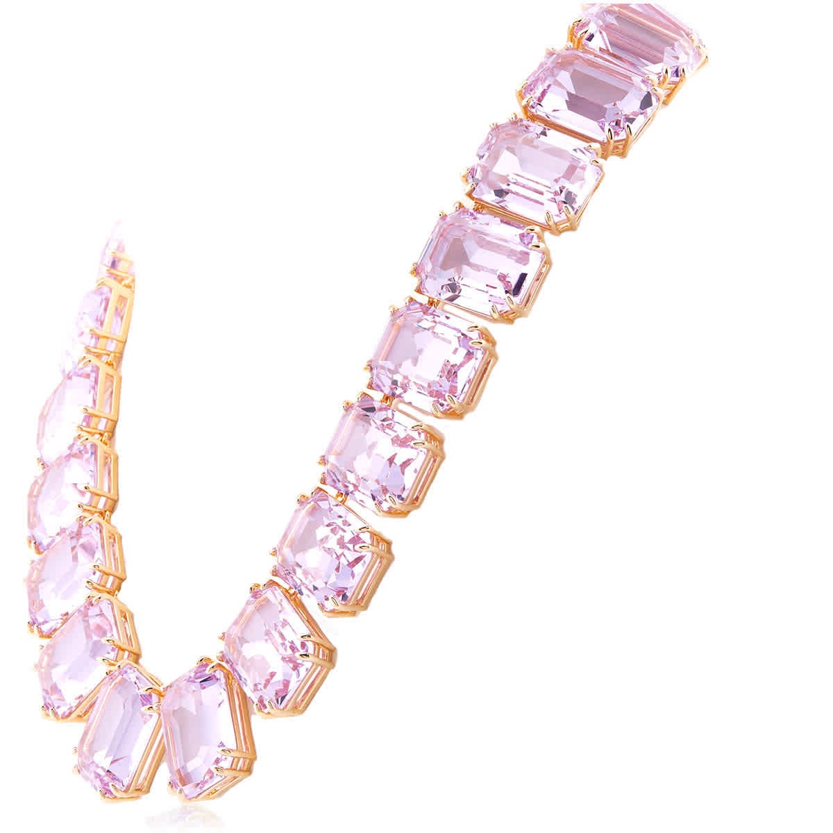 Swarovski Gold-Tone Plated Purple Millenia Tennis Necklace