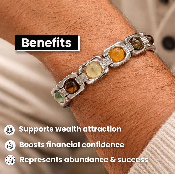 Silver Dhan Yog Wealth Bracelet | Prosperity Crystal Success & Abundance Gift
