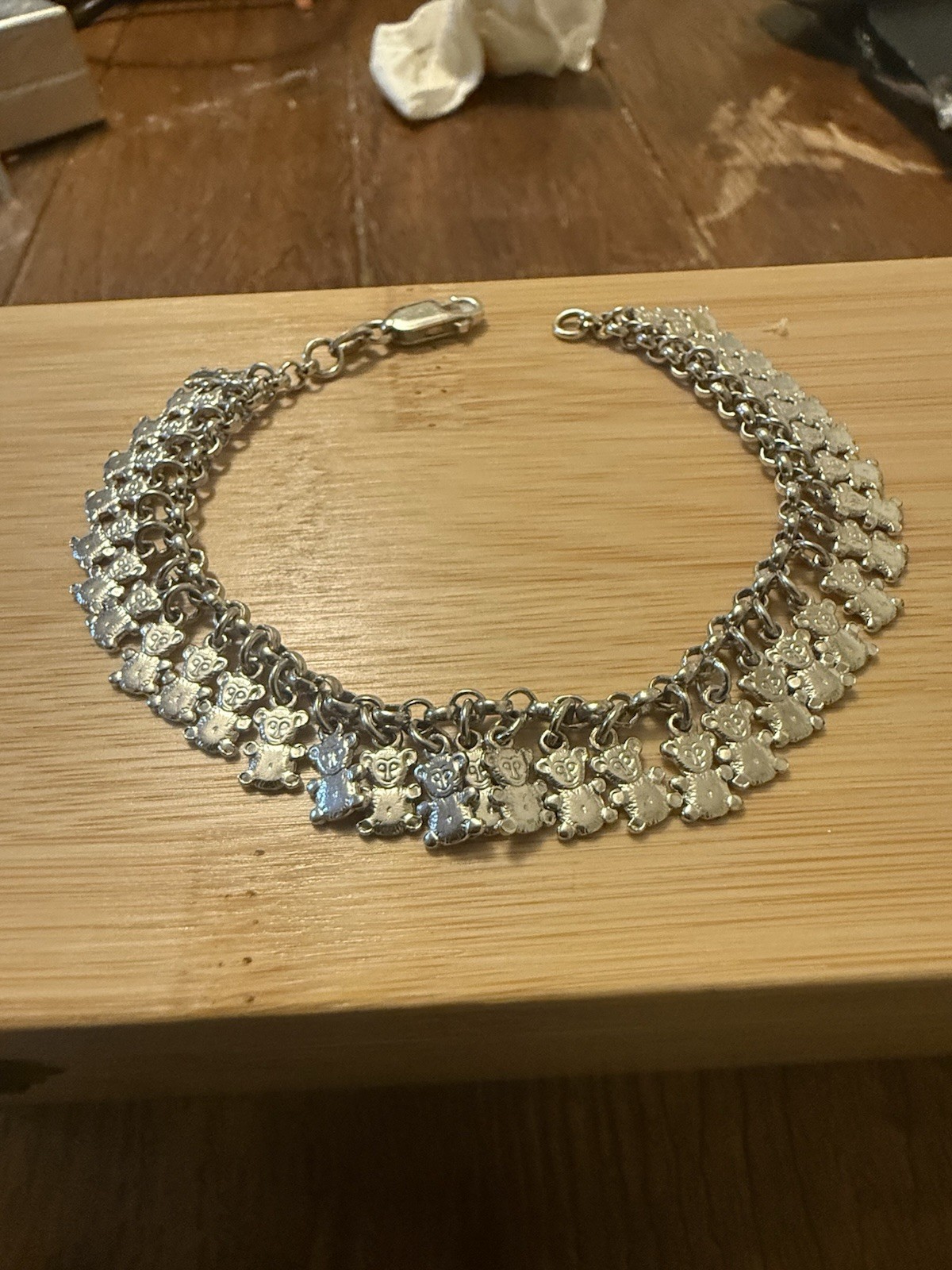 925 silver Italy teddy bear charm bracelet