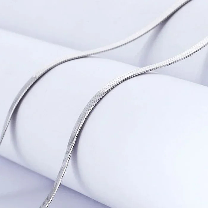 4MM Women Men 925 Sterling Silver Slim Chain Necklace