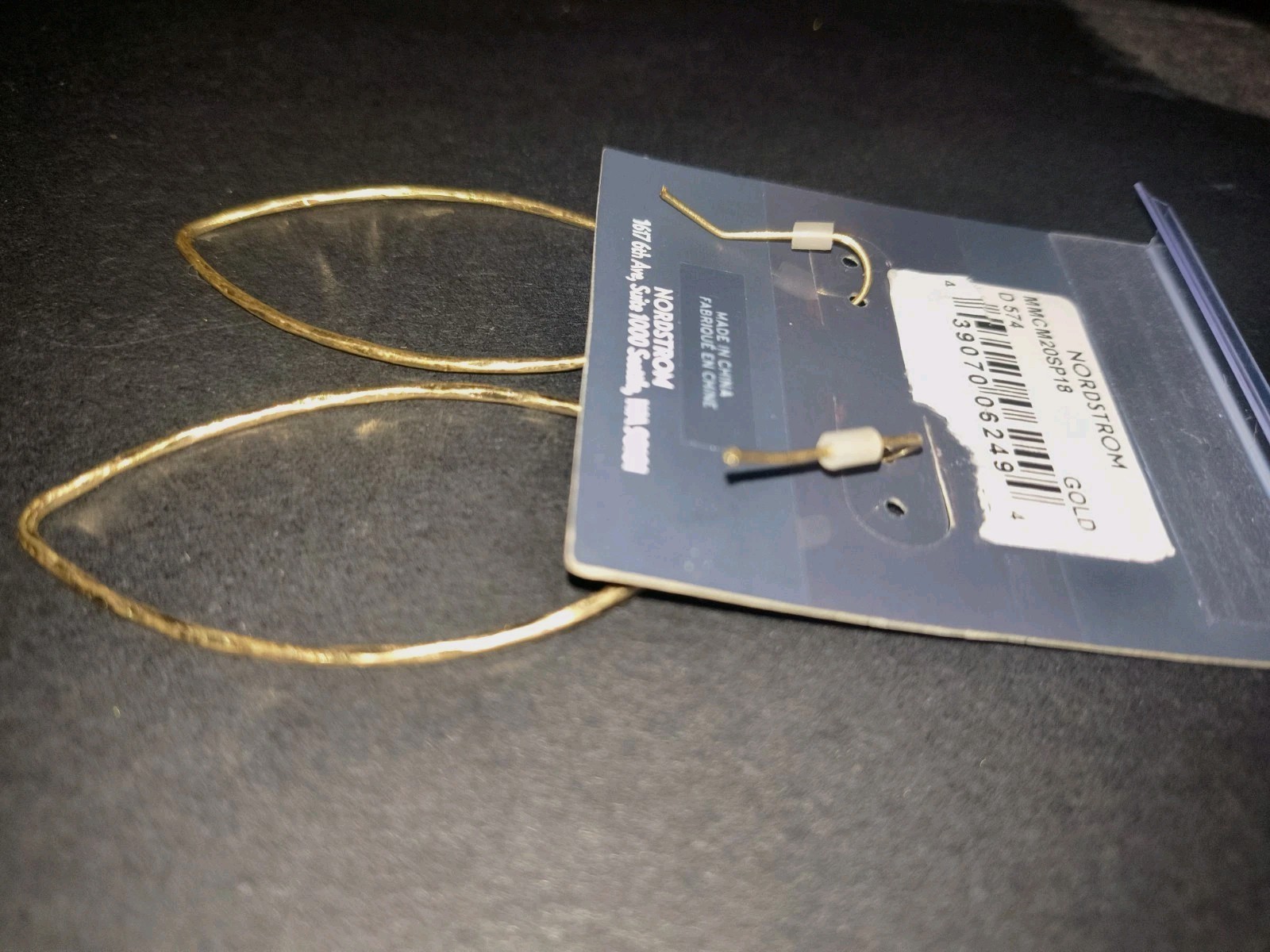 Melrose and Market Gold Tone Teardrop Dangle Hook Earrings Nickel-Free 2 in