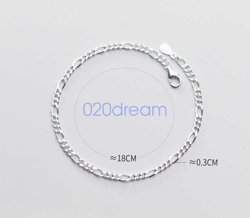 Real 925 Sterling Silver Necklace 1.5-3mm Figaro Chain 7-30″ Lobster Clasp Stamp