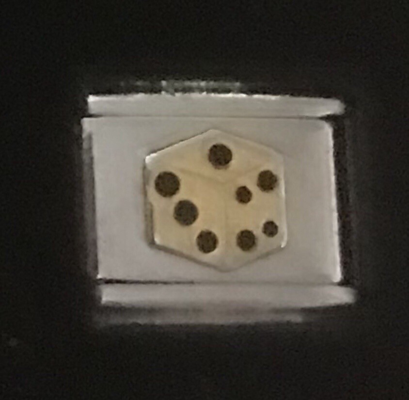 Dice Wholesale Italian Charm Enamel Link 9MM K15