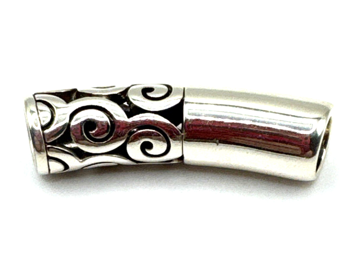 Brighton Vertigo Cutout Swirls Extra Long Silver Spacer Bead