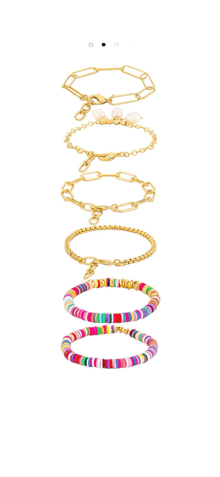 Amber Sceats Embellished Layered Bracelet in Gold NWT