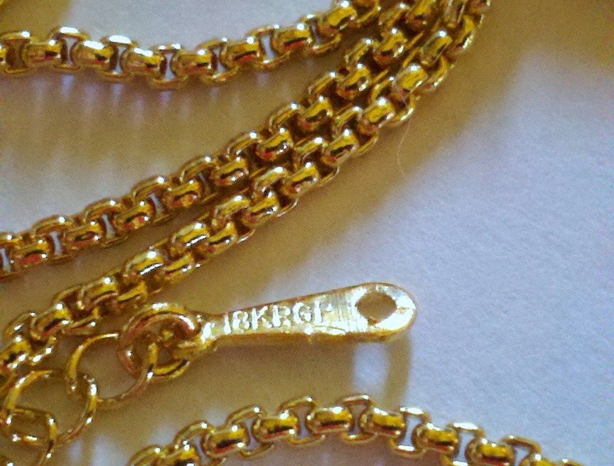 Brand New 18K Gold Plated Necklace 20.5 inch Chain