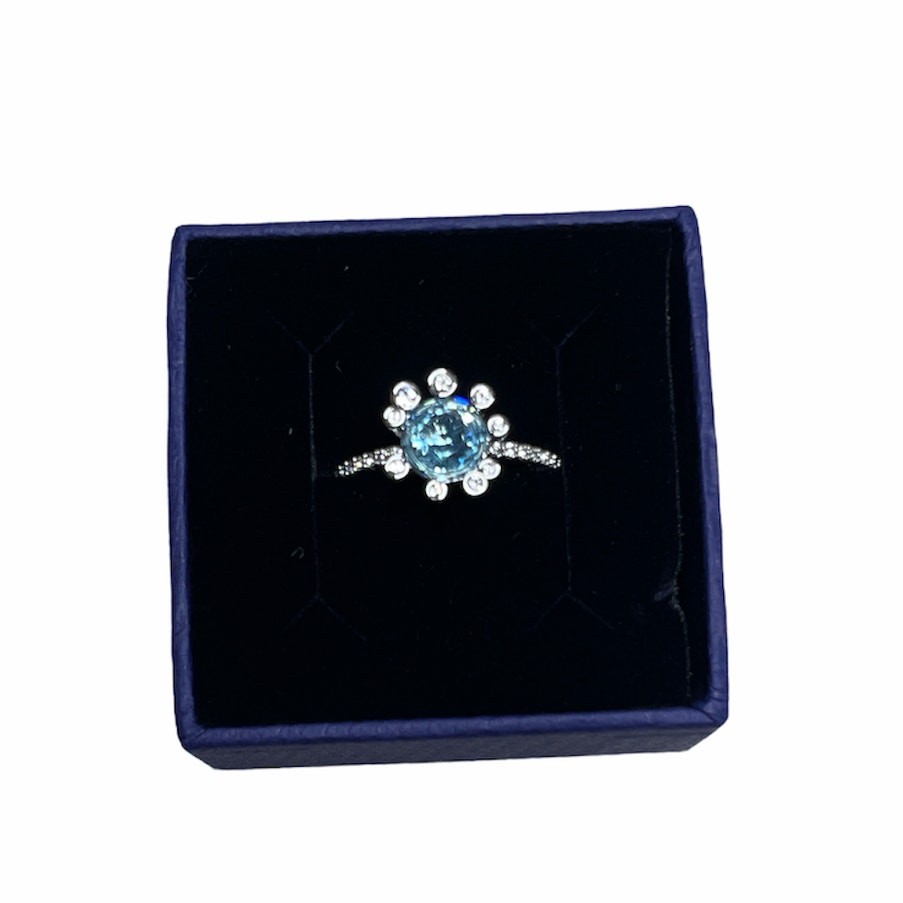 Swarovski Olive Ring Aqua, Rhodium plated EUR 58 / USA 8