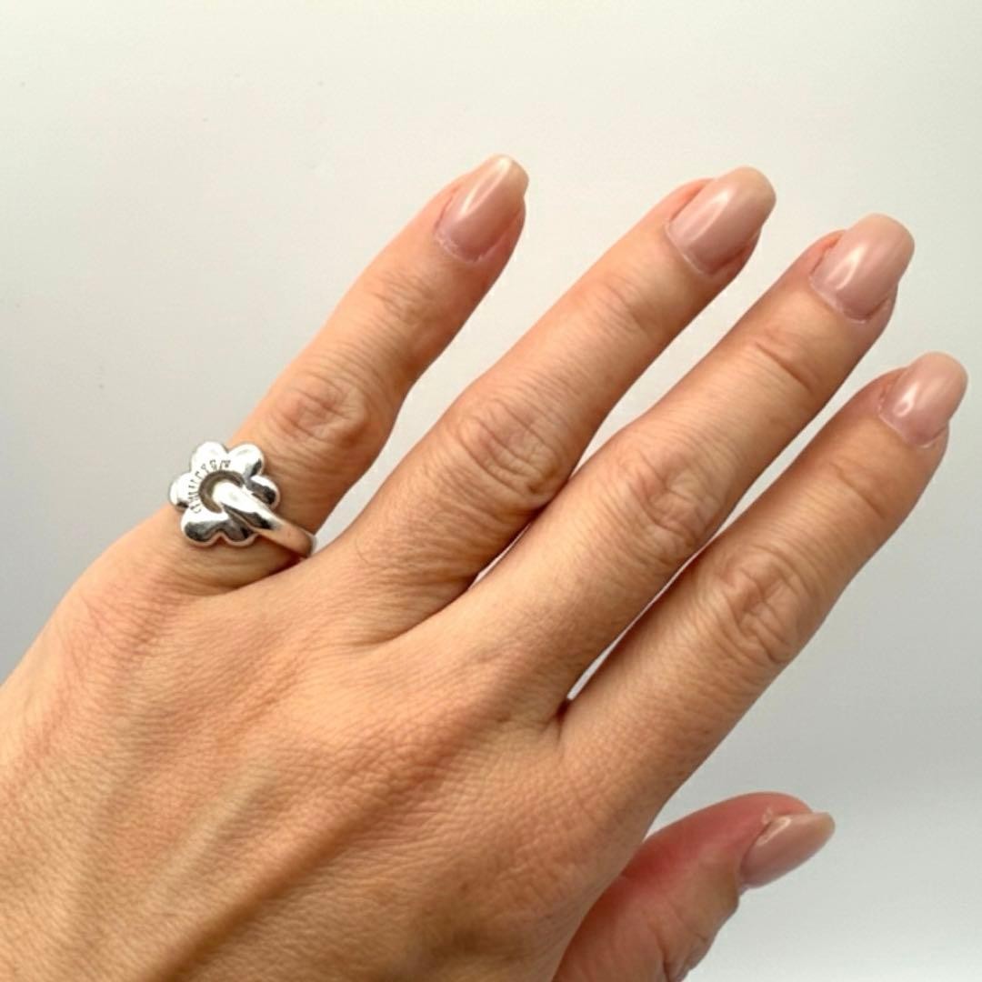 Moschino Extremely Vhtf Vintage Flower Ring 1988 With Stamp No. 9 Designer Women