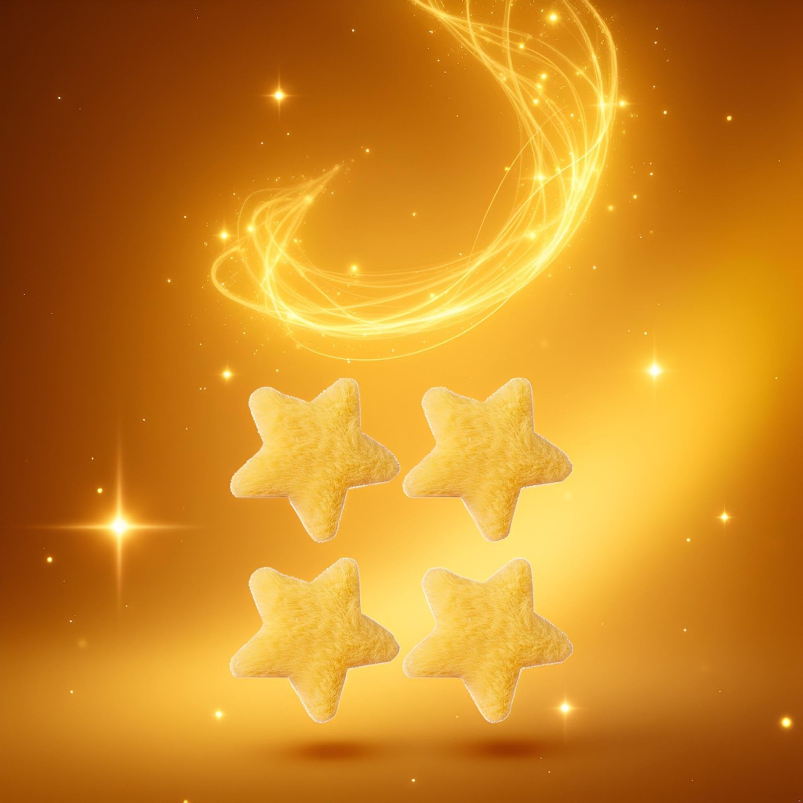4 Pcs Yellow Star Hairpins Solid Color Fluffy Fuzzy Soft Anti-slip Hair Decor…