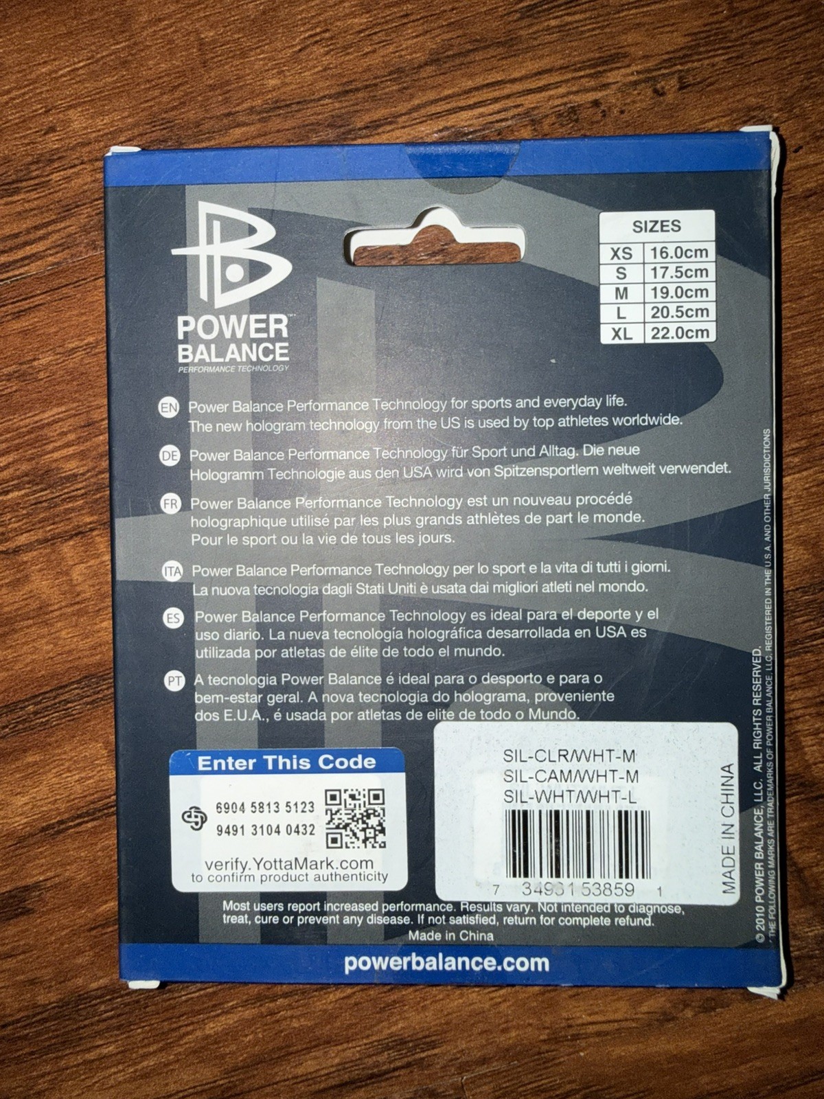 Power Balance 3 Pack ClearM/CamoM/WhiteL Energy Health Band Bracelet New
