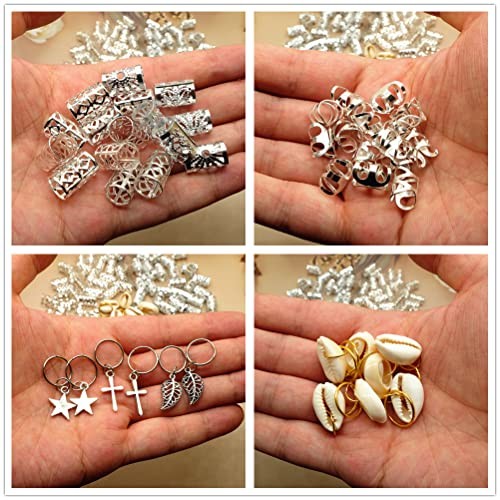 100 Pieces Hair Jewelry for Women Braids, 20 Pieces Loc Jewelry Style B
