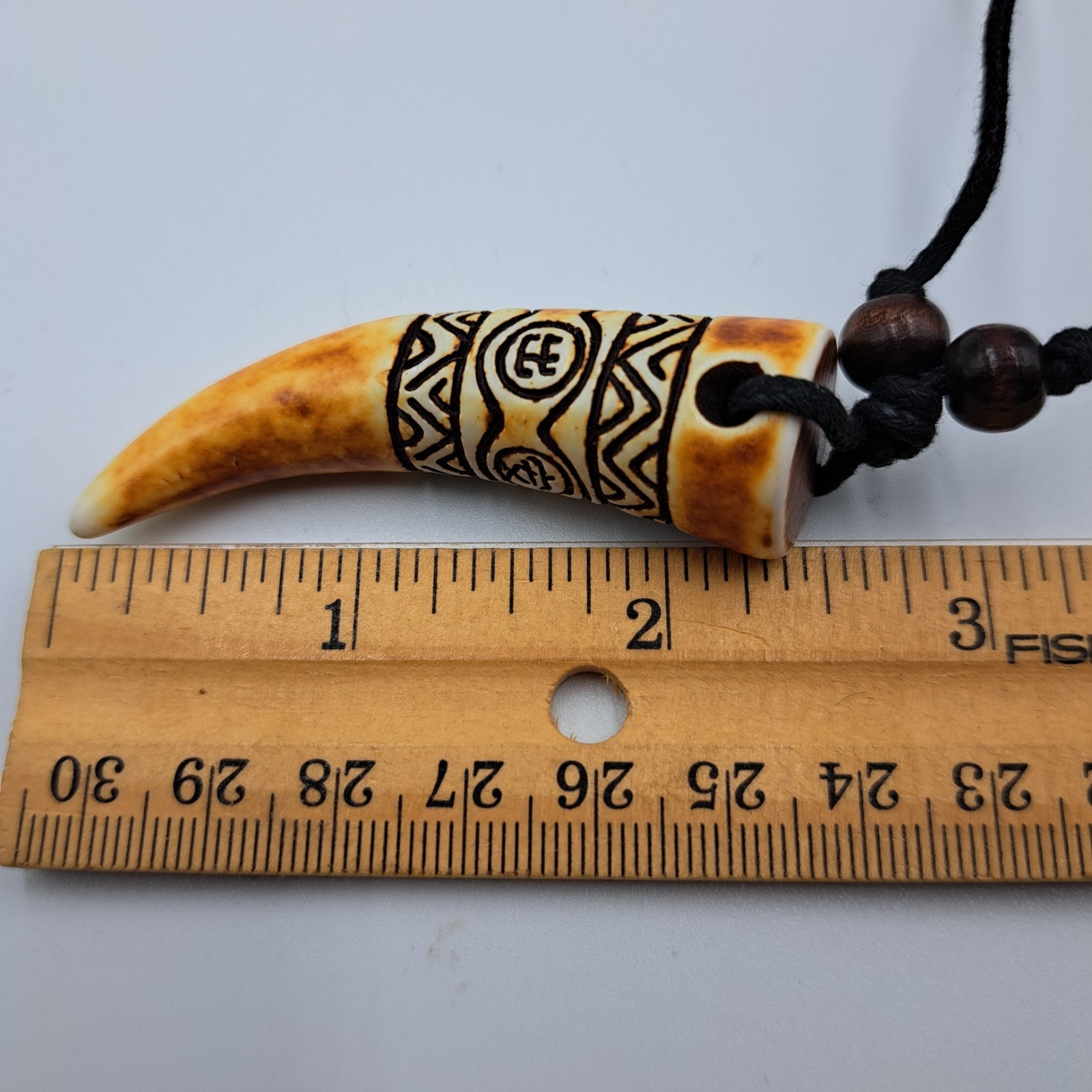 Tribal Claw Resin Necklace Adjustable 16-30 Inches