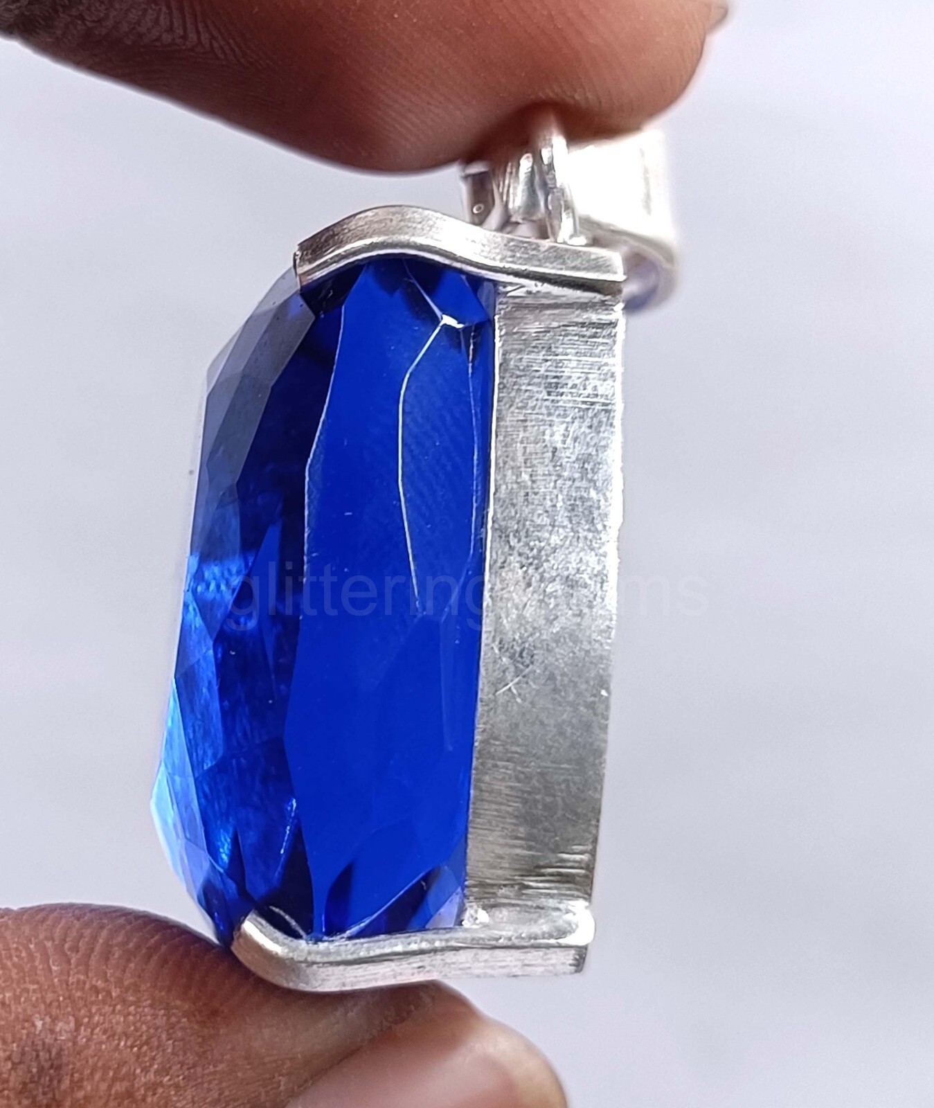 Natural Blue Sapphire 97.80 Ct IGL Cushion Cut 925 Solid Pendant Gemstone 5MST