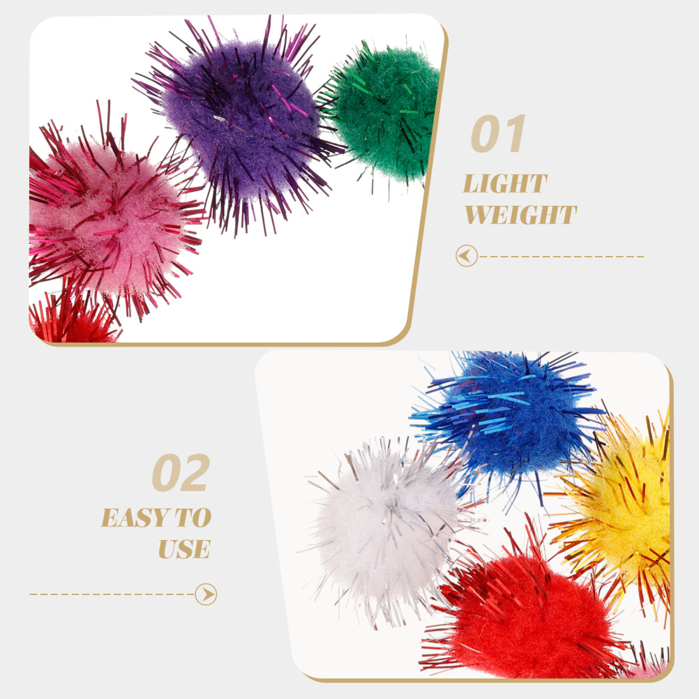 500Pcs Durable Fluffy Balls Craft Pom Poms Assorted Colors for DIY Use