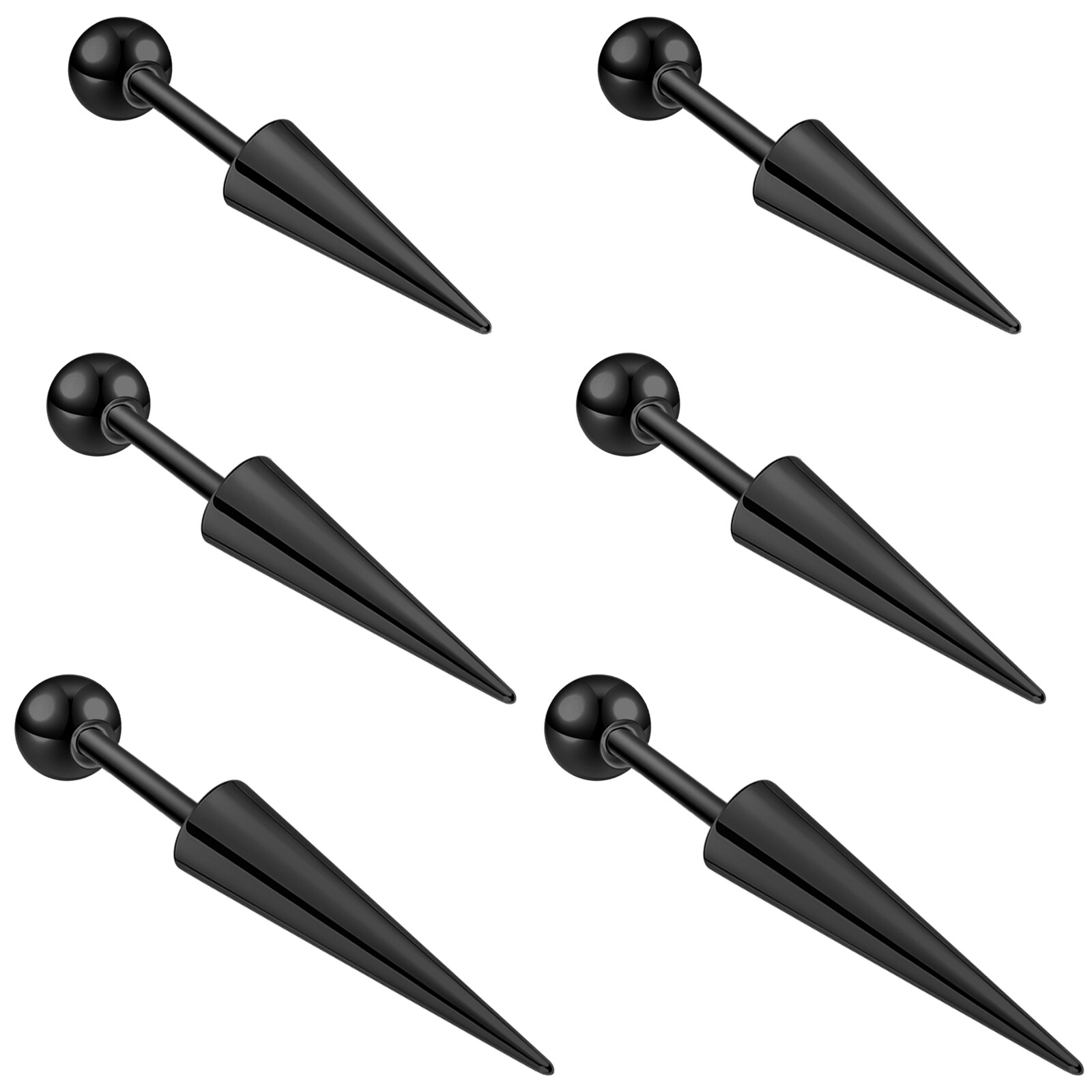 18G Stainless Steel Spike Stud Earring Helix Piercing Balls Screw Back Piercing