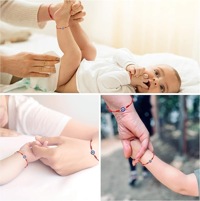 Handmade Evil Eye Red String Good Luck Bracelet For Baby/Adults Healing ReikGift