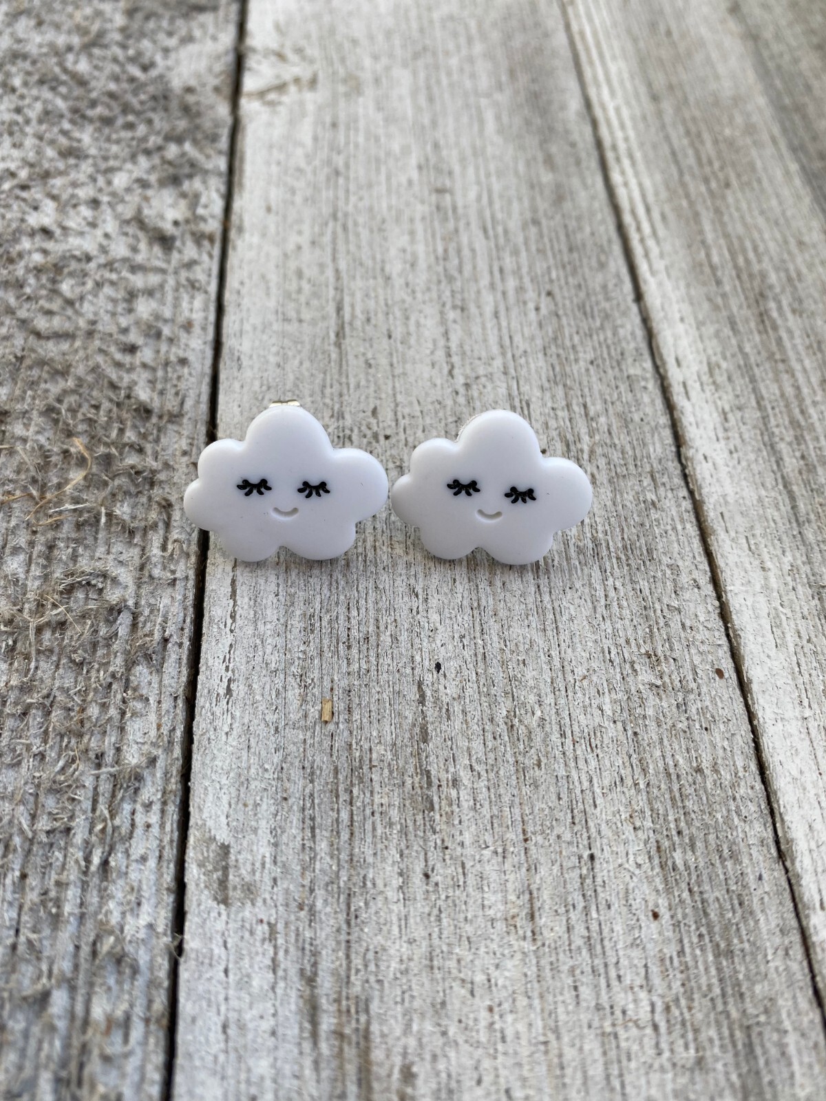 Cloud White Sky Jewelry Stud Earrings