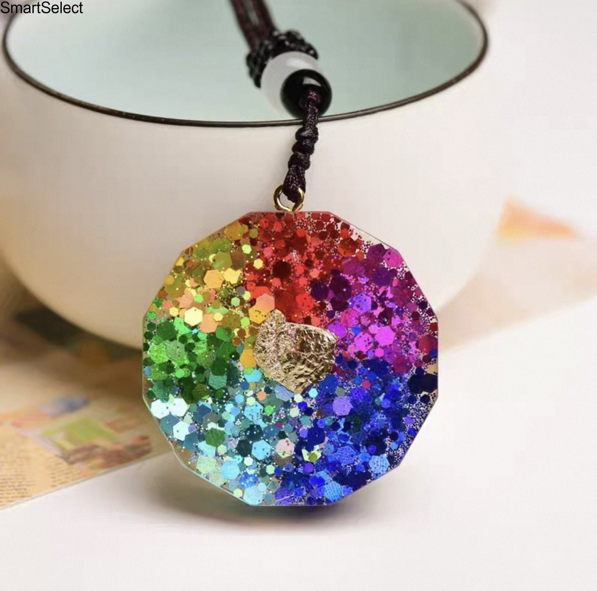 Natural Crystal Orgonite Pendant 7 Chakra Healing Talisman Necklace Women Men