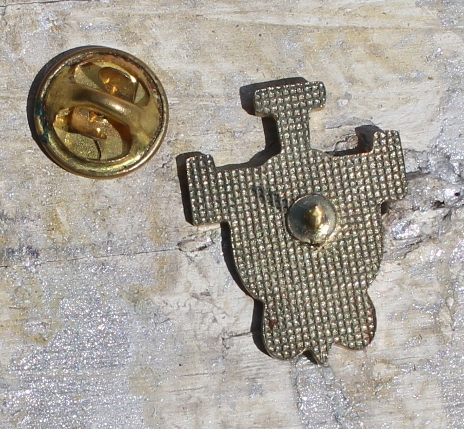 Butterfly with Cross Enamel Lapel Hat Tie Tack Pinback