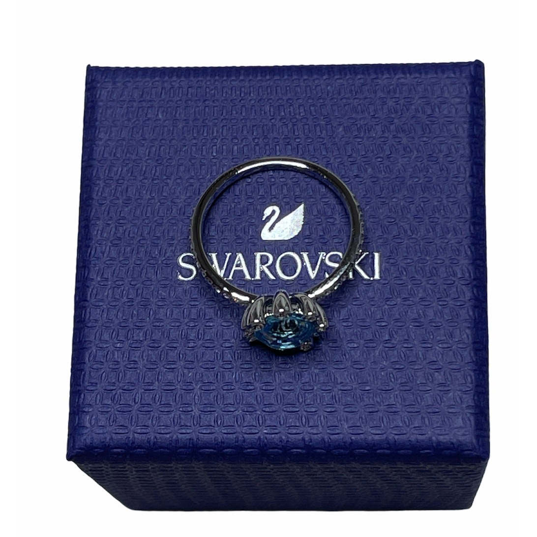Swarovski Olive Ring Aqua, Rhodium plated EUR 58 / USA 8