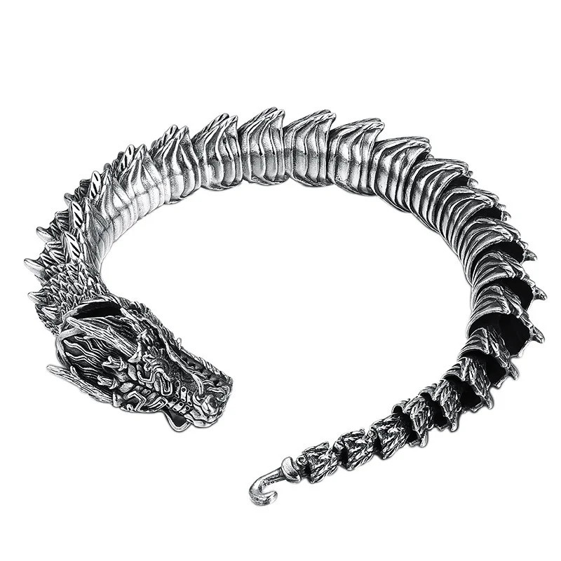 Tibetan Dragon Scale Bracelet Lucky Amulet Bangle Unisex Jewelry