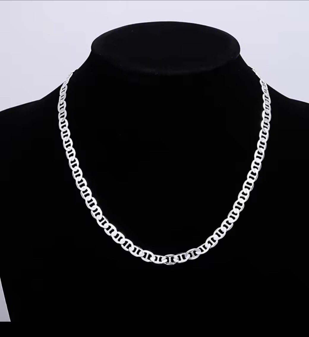 Silver Tone Anchor/Mariner Chain Necklace with Lobster Claw Closure