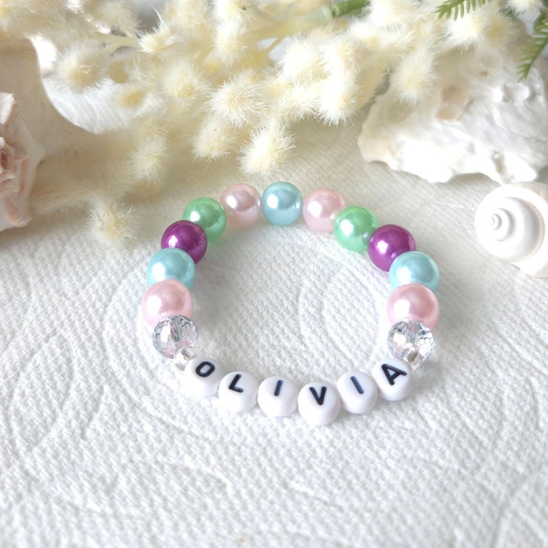 Custom Name Beads Bracelet for Kids