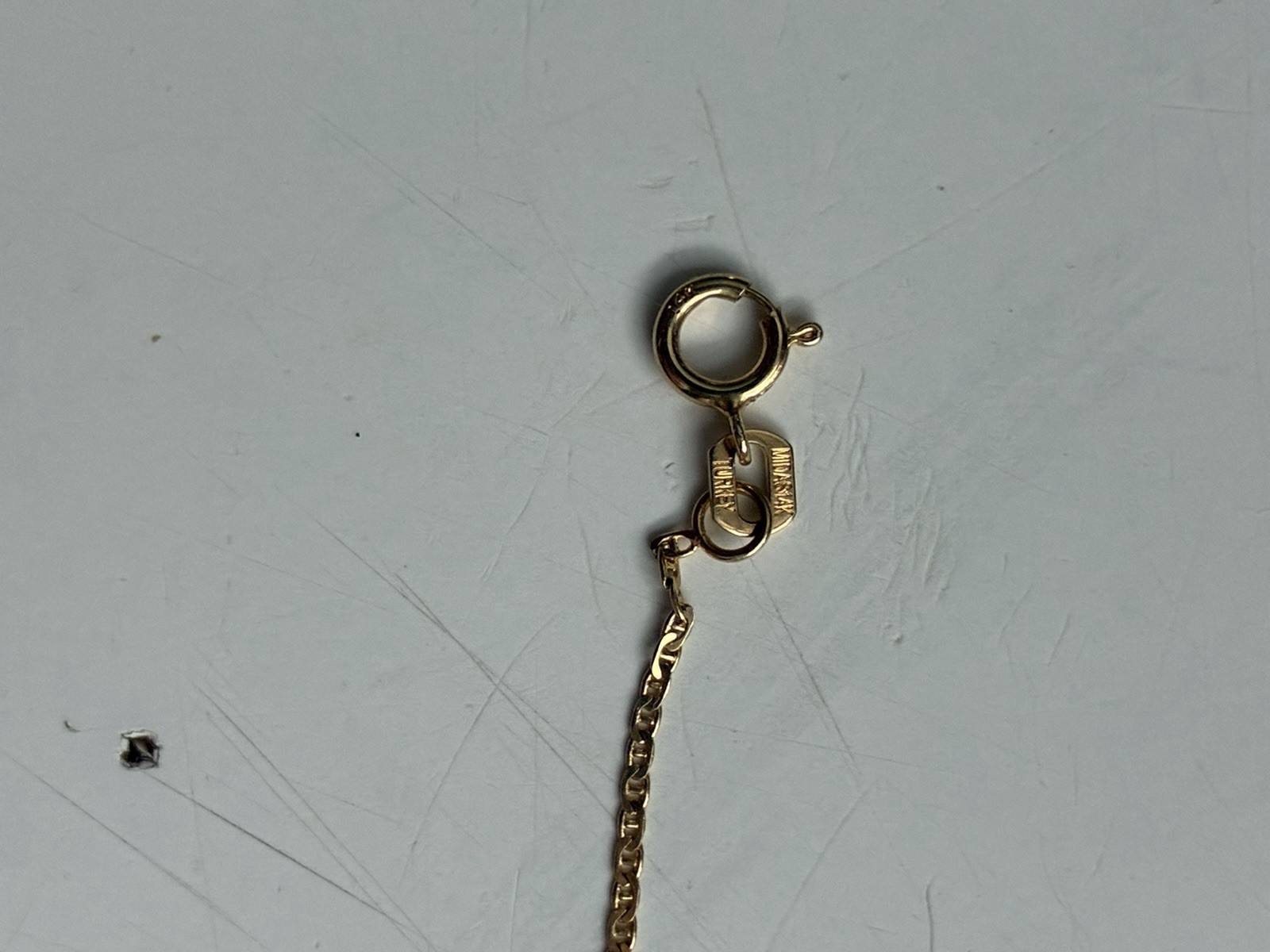 14k gold solid 1.1mm mariner chain 22”