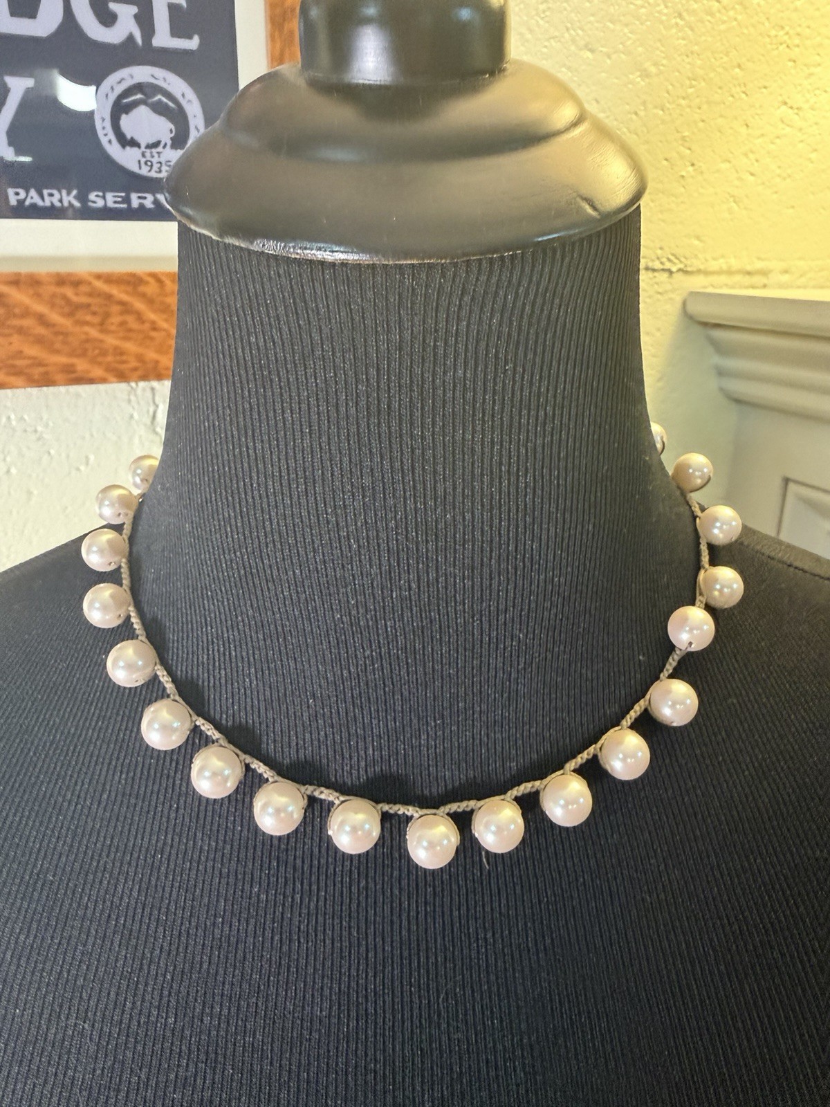 On U Jewelry Maggie Crocheted Pearl Necklace 17″ Donna Silvestri Crystal Toggle