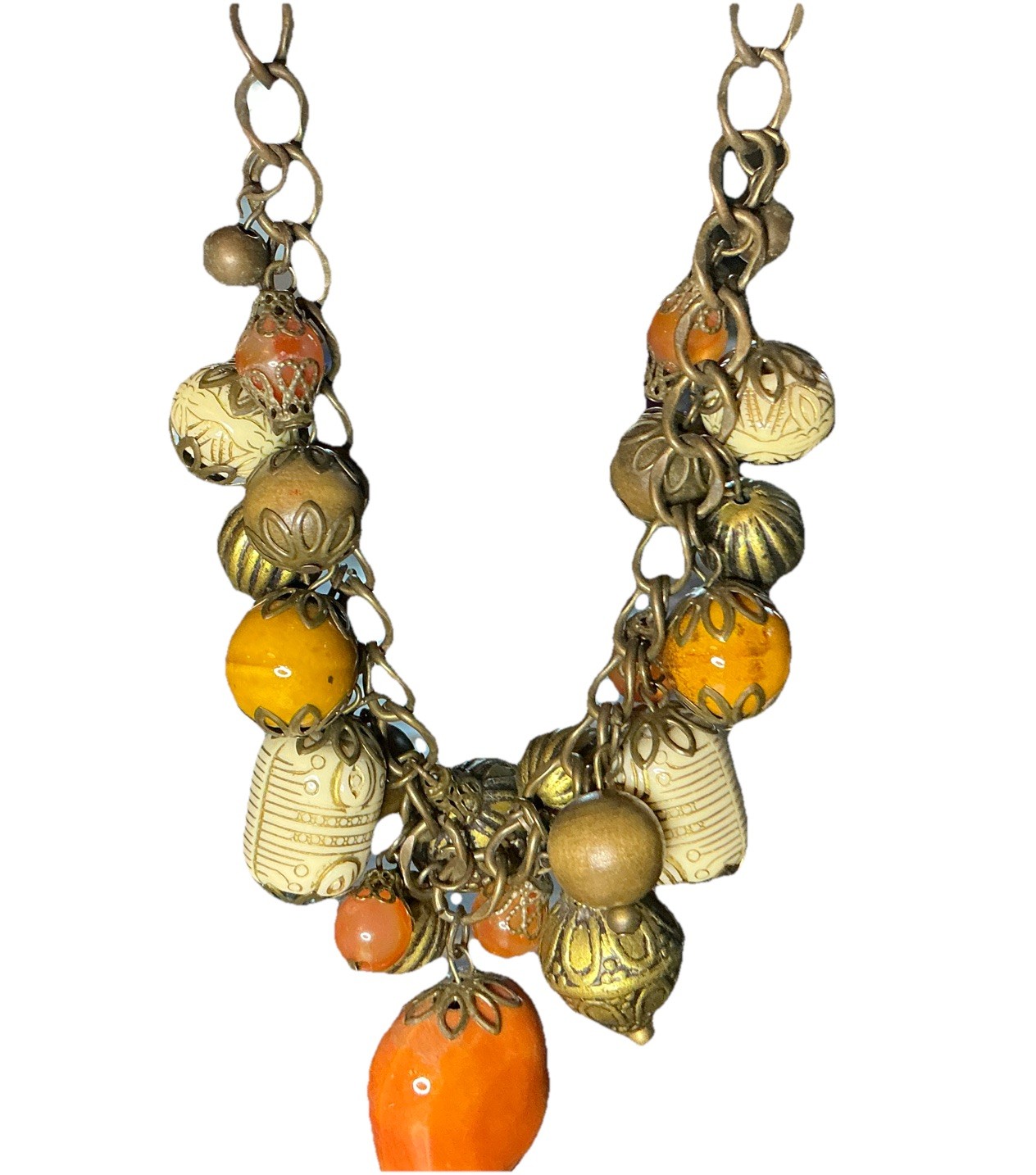 “Junkyard Jewelry” Cluster Charm Necklace