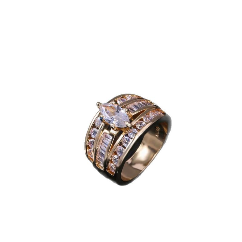 Marquise Cut Lab Created Diamond Wedding Ring Cubic Zircon Diamond Jewellery