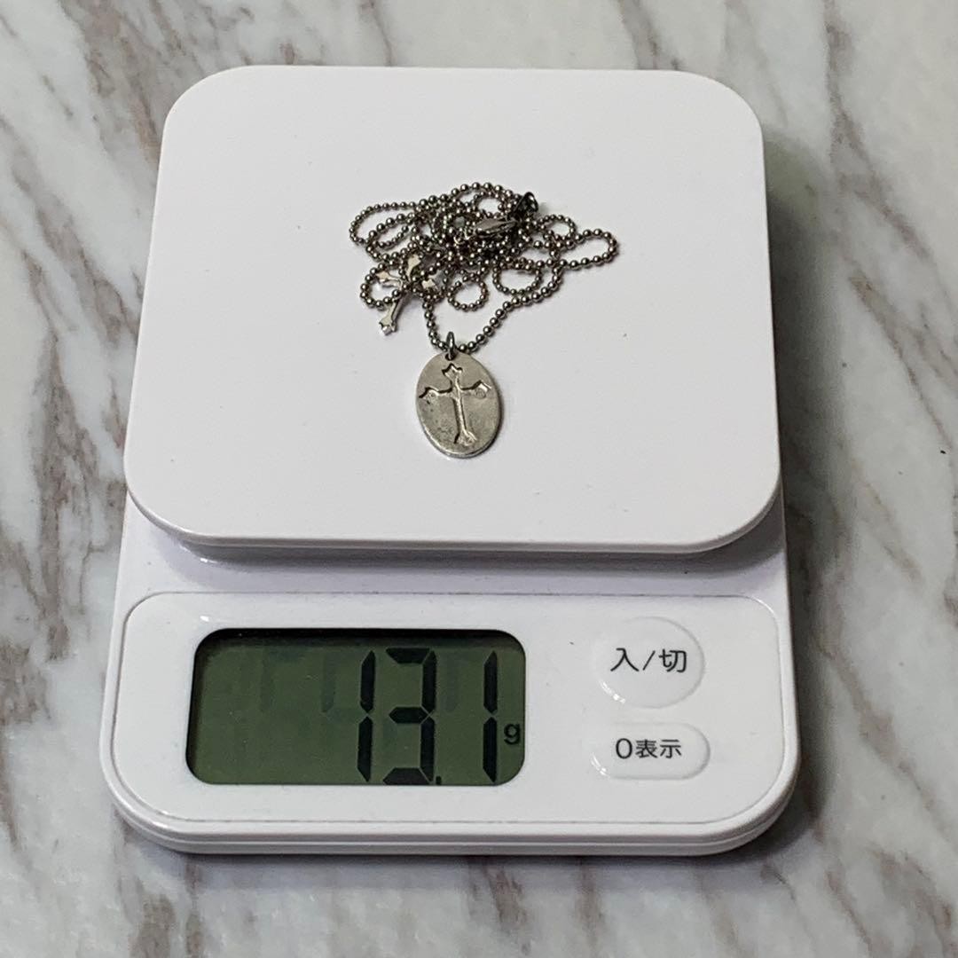 SV925 Double Chain Cross Necklace Y2K