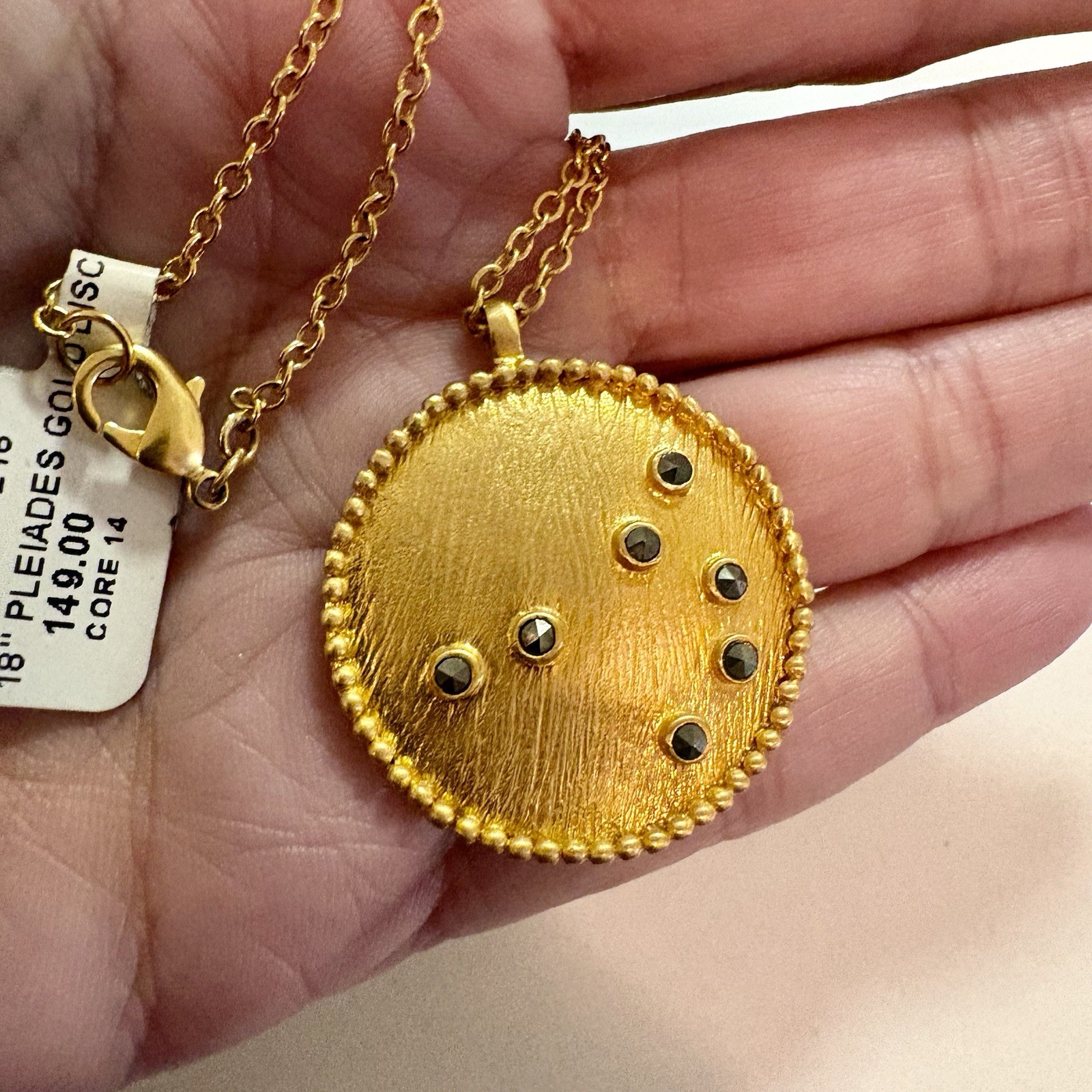 Satya Jewelry Pleiades Gold Disk Necklace New And Authentic 18”