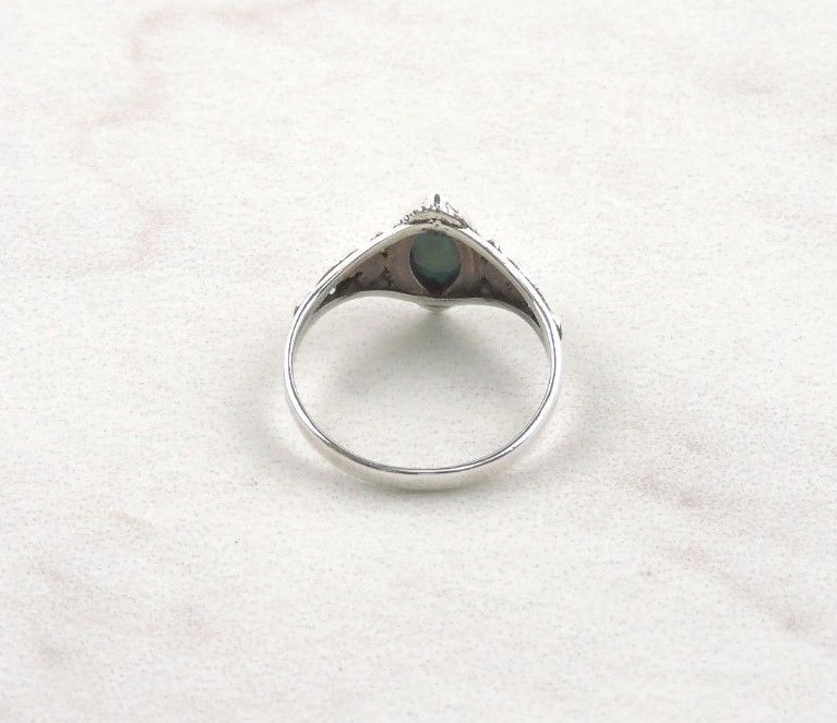 Sterling Silver 2 ct Marquise Turquoise Ring – Free Gift Packaging