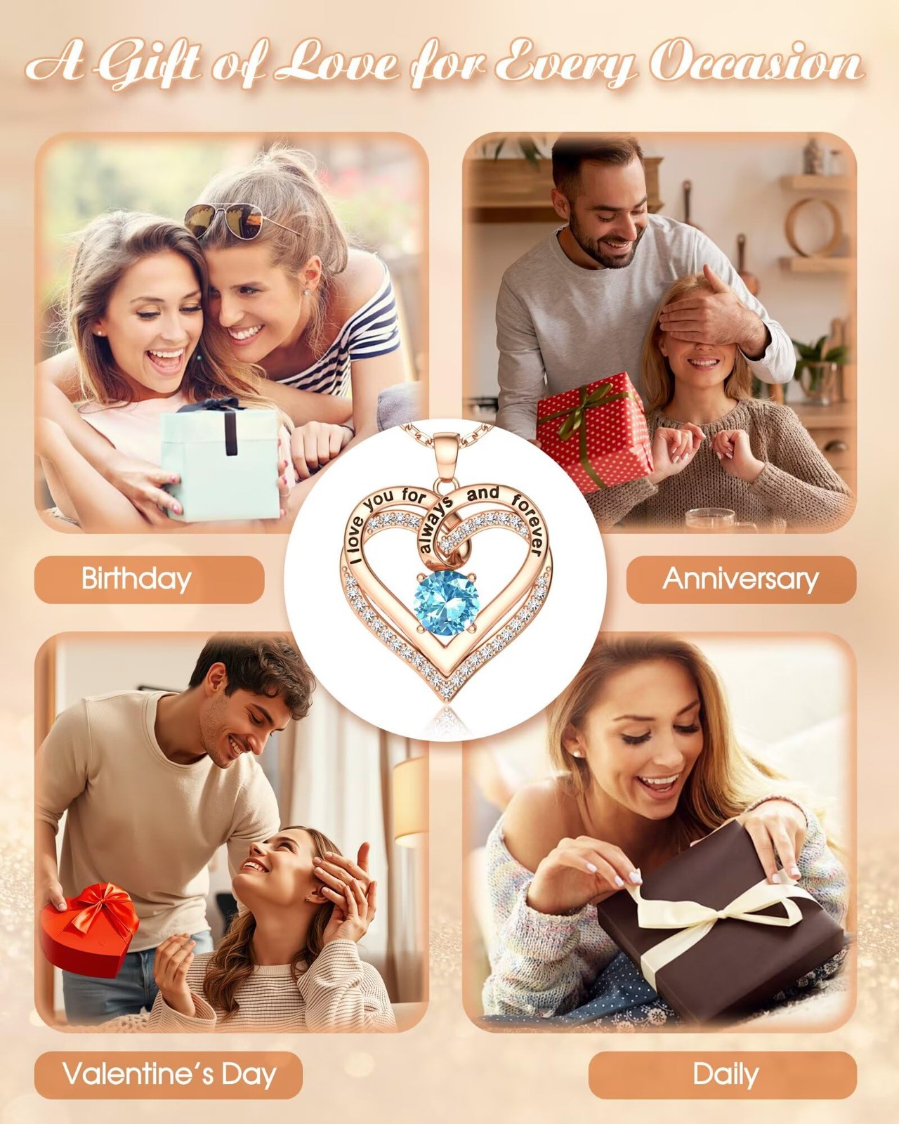 S925 Sterling Silver I Love You Heart Necklace Anniversary Birthday Gift for …