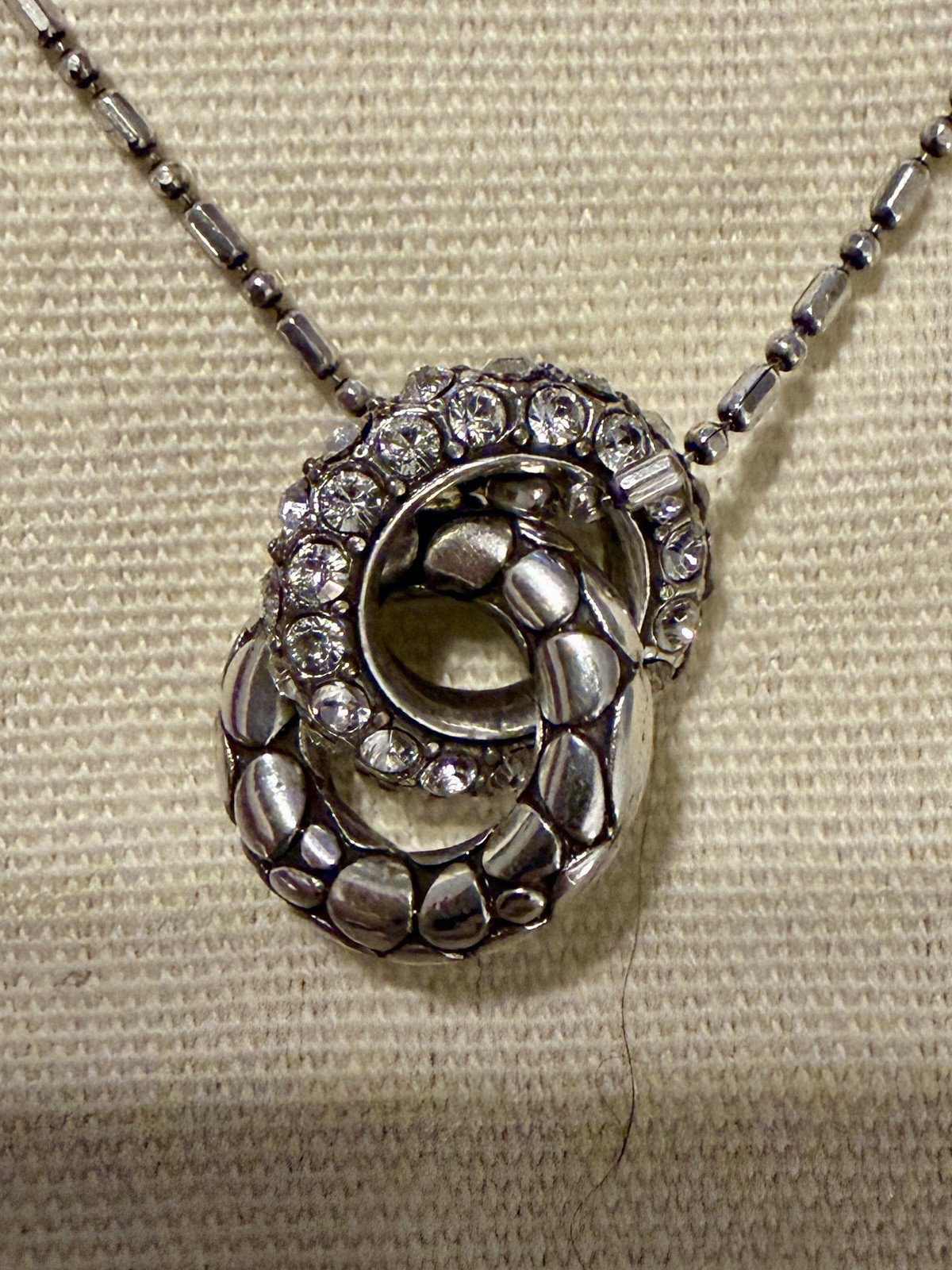 Brighton Silver Twirl Adjustable Box Chain Necklace