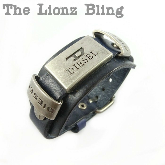 Urban Industrial style Genuine Brown Leather & Metal Plate Wide Band Bracelet