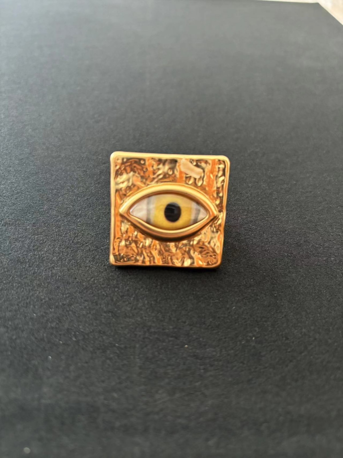 🎁AUTHENTIC Super High Quality Schiaparelli Eye Enamel Open Gold Ring Lover Gift