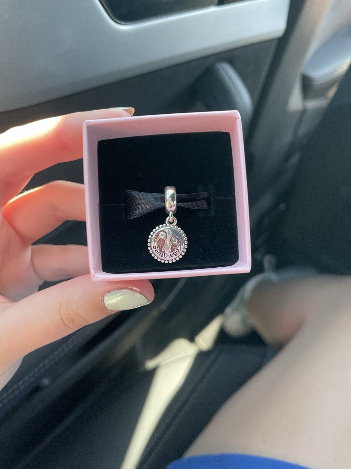 Pandora Light Blue Swirl Half Marathon 13.1 Dangle Charm NIB