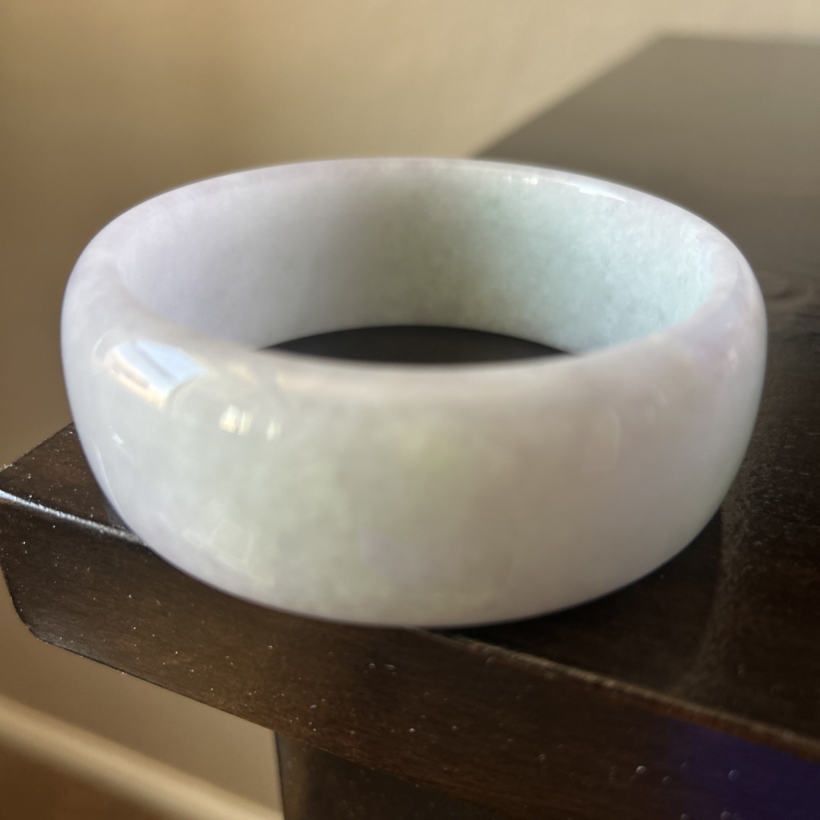 67MM Natural Icy Lavender Jadeite Jade Bracelet Burma Jadeite Jade Bangle