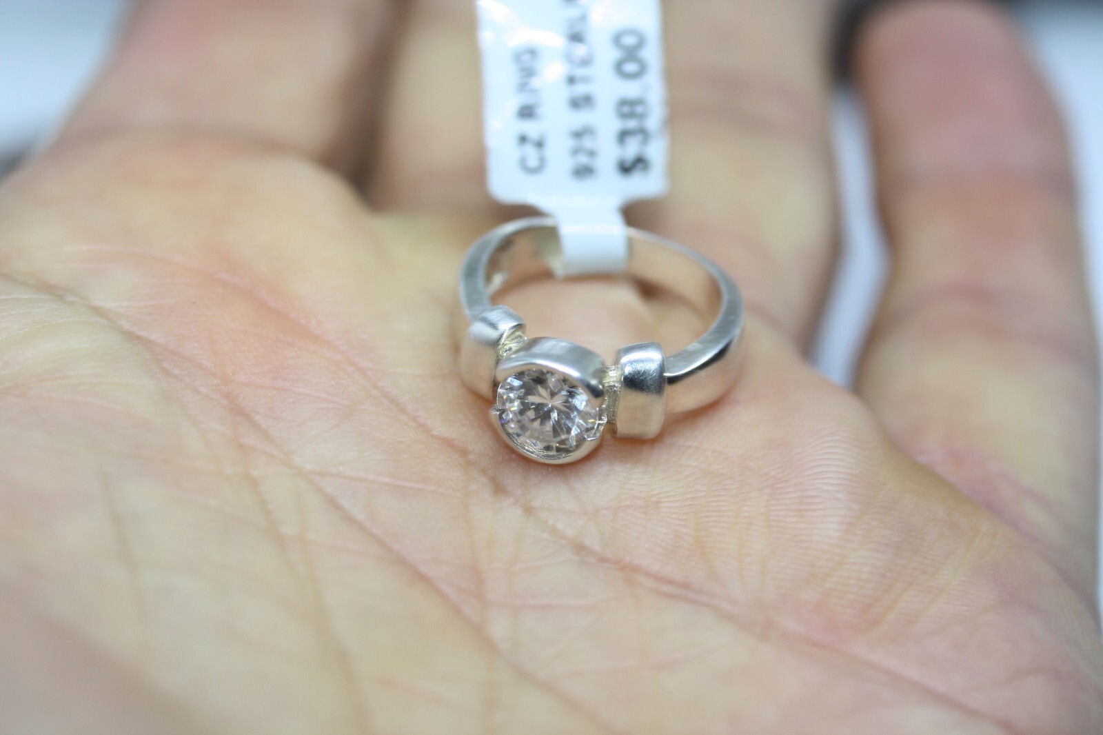 New Mexican 925 Silver Channel Set 1.5 CT Round CZ Women’s Designer Ring Sz 5.75