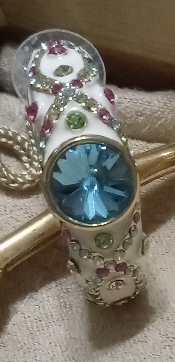 Off Park Collection Multicolor Crystal White Enamel Gold Tone Jewelry Set