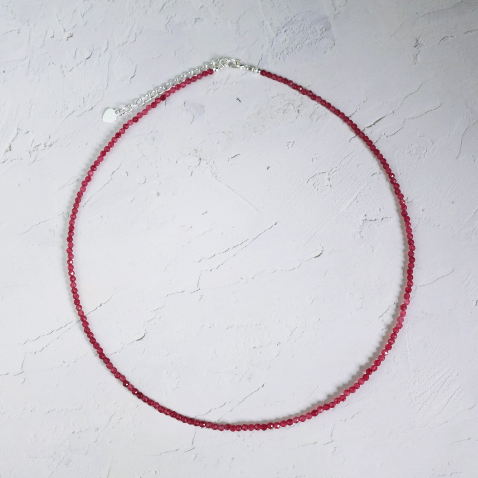 Red Spinel Choker Delicate Stone Beads Necklace Spinel Crystal Dainty Choker