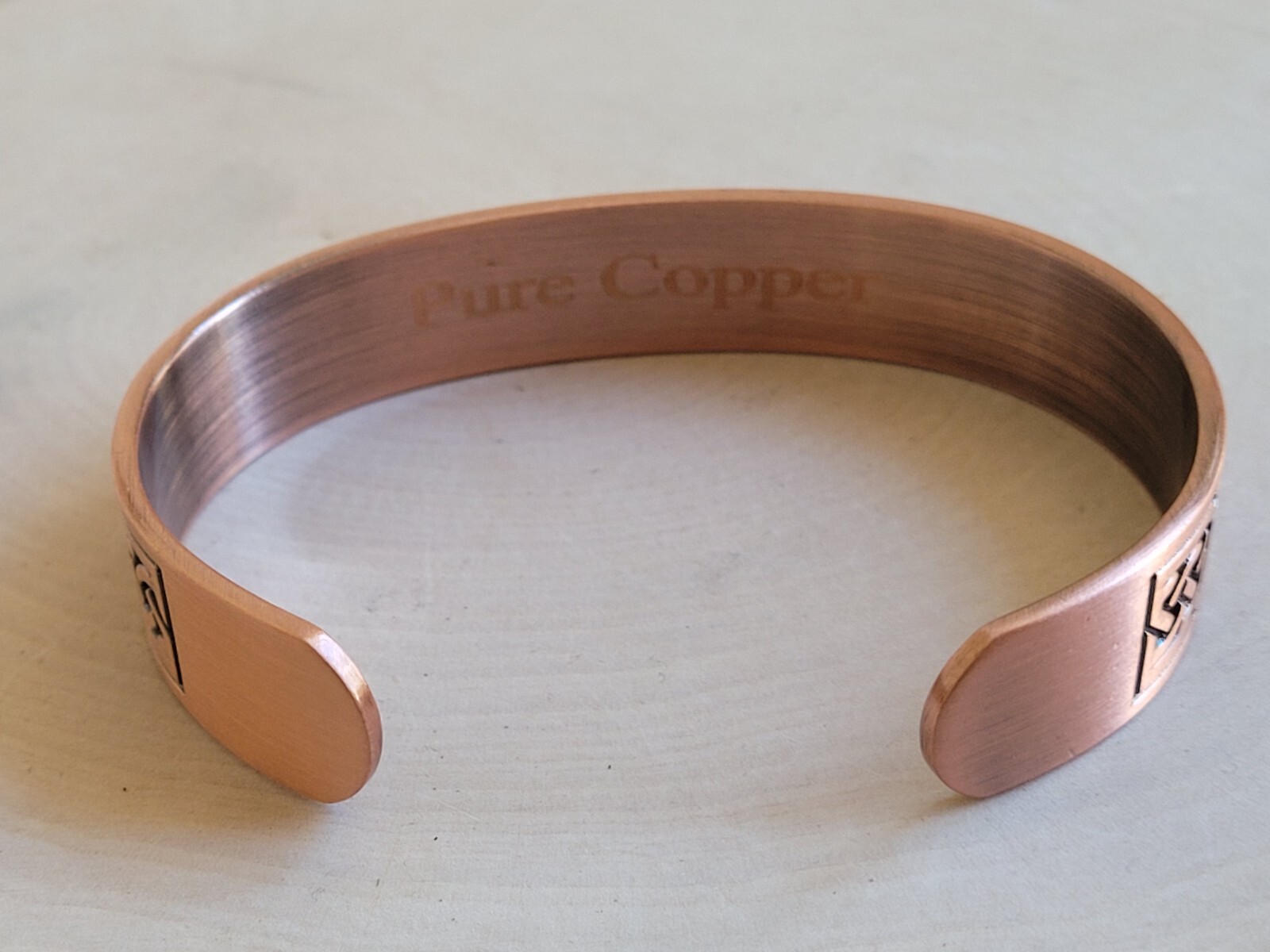 Pure Copper Magnetic Bracelet Arthritis Pain Therapy Energy Cuff Celtic Design
