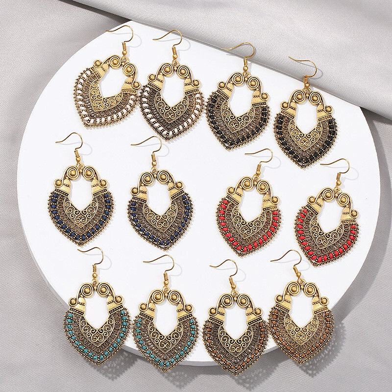 BOHO Earrings Fringe Tassel Bohemian Retro Ethnic Dangle Drop Handmade Jewelry