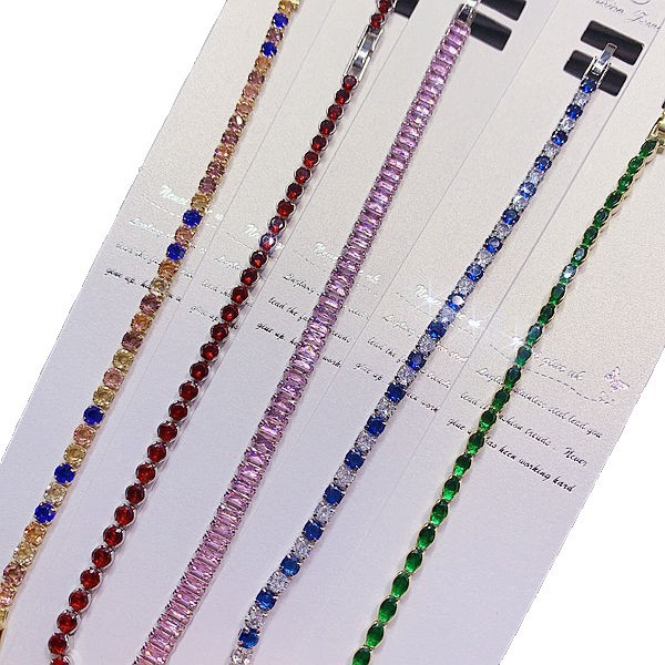 10PCS Bohemian Bracelet For Women Layered Dopamine Colorful Zircon Gift