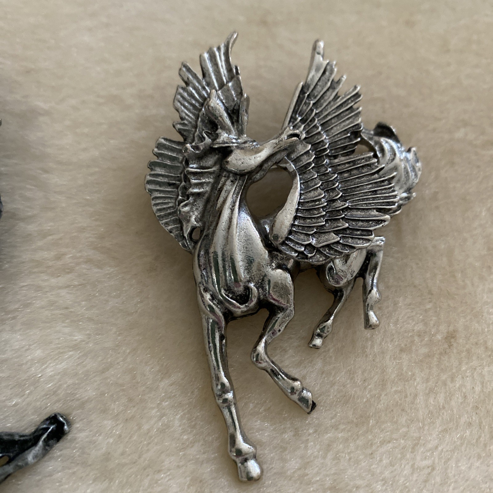 2 x Art Deco Style Vintage Unicorn Brooch Badge & a Pegasus Pin brooch